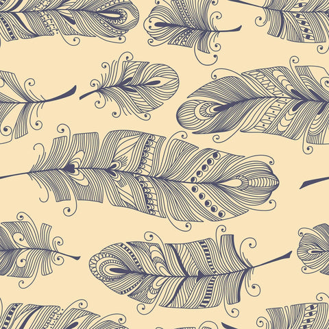 Tan and Blue Global Animal Removable Wallpaper 0159| Walls By Me