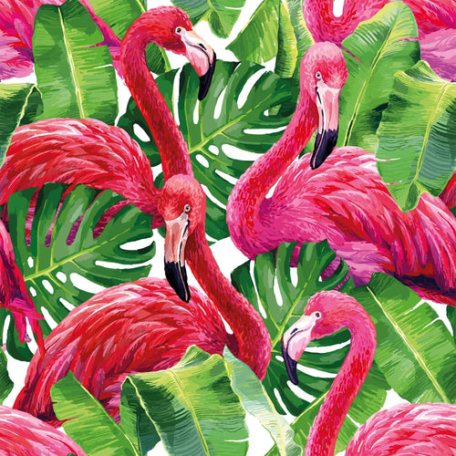 Green and Fuchsia Bird Animal Removable Wallpaper 3044| Walls By Me