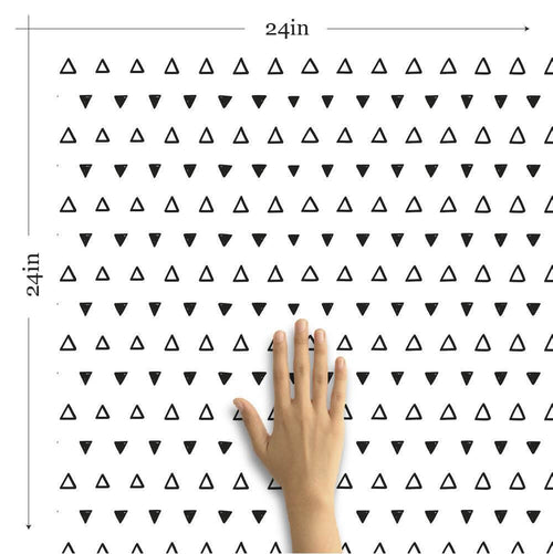 Black and White Geometric Baby Removable Wallpaper 3464| Walls By Me