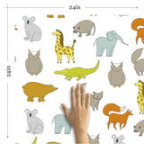 White and Tan Animals Baby Removable Wallpaper 9402| Walls By Me