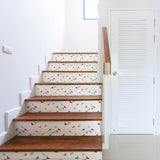 Violet and Orange Geometric Baby Peel and Stick Removable Wallpaper