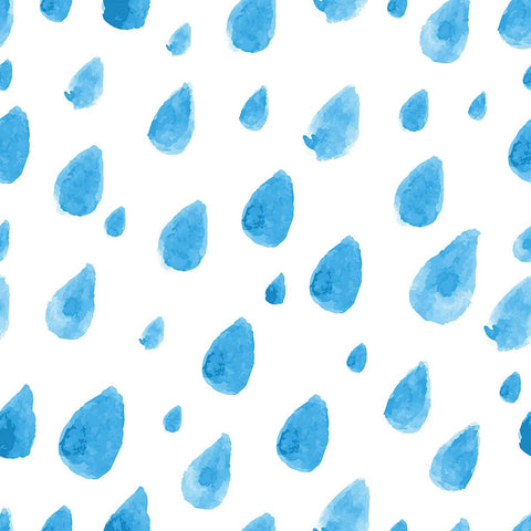 White and Blue Rain Baby Removable Wallpaper 9805| Walls By Me