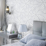 Grey Geometric Basic Peel and Stick Removable Wallpaper
