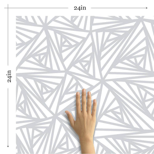 Grey Geometric Basic Peel and Stick Removable Wallpaper