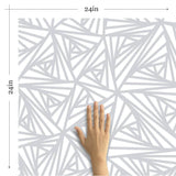 Grey Geometric Basic Peel and Stick Removable Wallpaper
