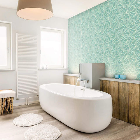 Gray and Green Seamless Basic Removable Wallpaper 8446| Walls By Me