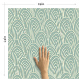 Gray and Green Seamless Basic Removable Wallpaper 8446| Walls By Me