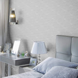 Gray and Green Triangles Basic Peel and Stick Removable Wallpaper