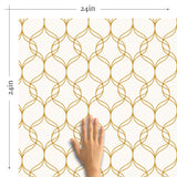 Golden Look Geometric Basic Peel and Stick Removable Wallpaper