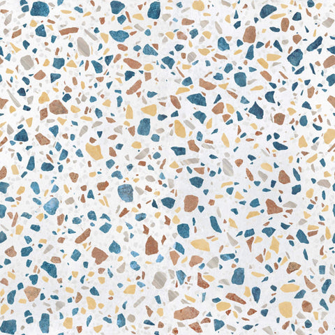 Orange Terrazzo Basic Peel and Stick Removable Wallpaper