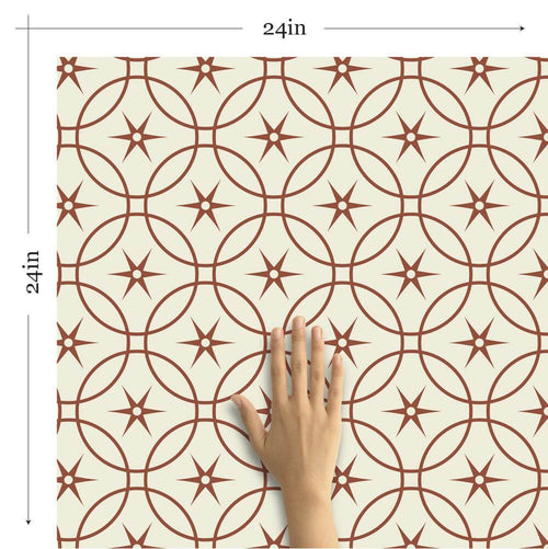 Brown and Beige Geometric Basic Peel and Stick Removable Wallpaper