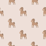 Beige and Brown Motif Children Peel and Stick Removable Wallpaper
