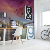 Green City Landscape Peel and Stick Removable Wall Mural 3847