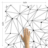 Black and White Lines Geometric Peel and Stick Removable Wallpaper