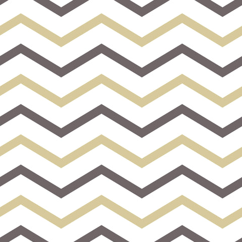 Beige and Charcoal Chevron Peel and Stick Removable Wallpaper
