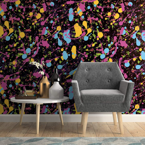 Yellow and Green Abstract Children Removable Wallpaper 6012| Walls By Me