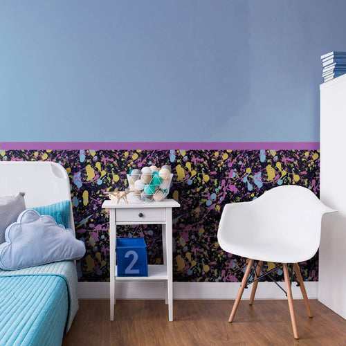 Yellow and Green Abstract Children Removable Wallpaper 6012| Walls By Me