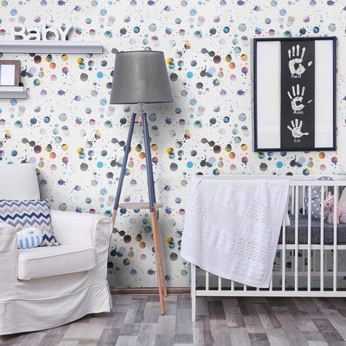 White Abstract Children Removable Wallpaper 7012| Walls By Me