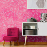 Pink Royalty Children Removable Wallpaper 9469| Walls By Me