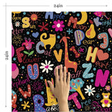 Neon Fantasy Children Peel and Stick Removable Wallpaper