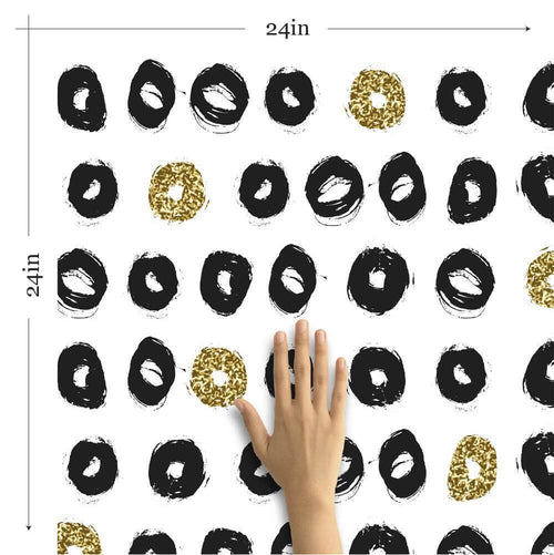 Black and Yellow Peel and Stick Removable Wallpaper