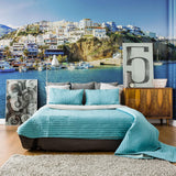 Blue City Landscape Peel and Stick Removable Wall Mural 0986