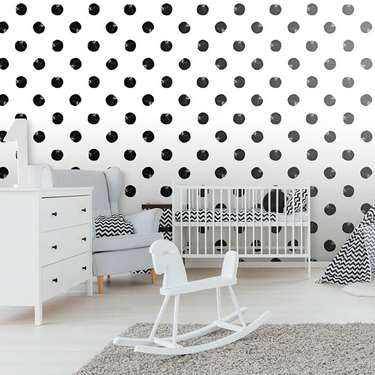 Black Polka Dot Wall Decals - Wall Stickers