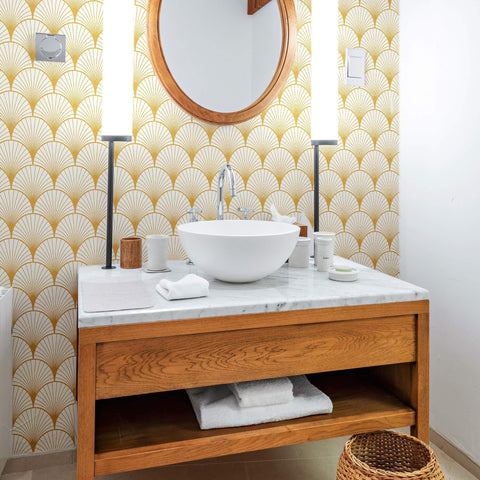 Art Deco Boho Geometric Peel and Stick Removable Wallpaper