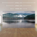 Blue and Green Mountain Landscape Peel and Stick Removable Wall Mural 5740