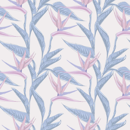 Pink and BlueFloral Peel and Stick Removable Wallpaper