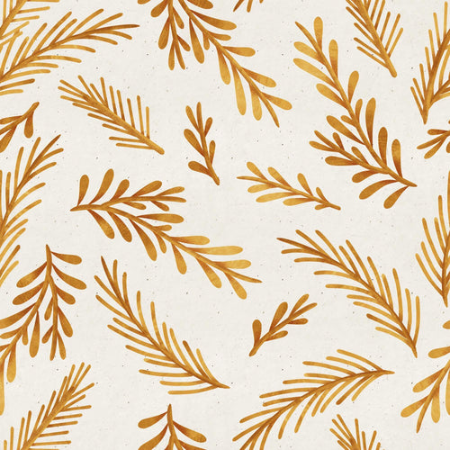 Mustard Botanical Floral Removable Wallpaper 8101 | Walls By Me
