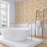 Mustard Botanical Floral Removable Wallpaper 8101 | Walls By Me