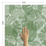 White and Green Botanical Floral Removable Wallpaper 9929| Walls By Me