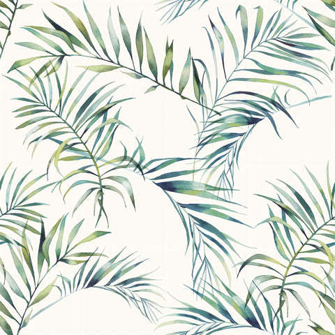 Green Botanical Floral Peel and Stick Removable Wallpaper