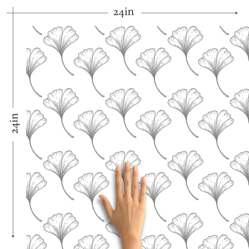 Proving that simplicity is the ultimate sophistication, this cheerful peel and stick wallpaper covers your walls in charming hand-drawn blossoms.