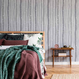 Grey Branches Peel and Stick Removable Wallpaper for sale