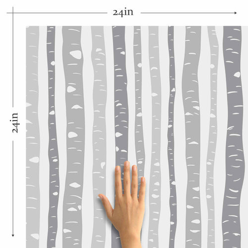 Grey Branches Peel and Stick Removable Wallpaper for sale