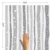 Grey Branches Peel and Stick Removable Wallpaper for sale