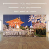 Fuchsia and Pink Asian Peel and Stick Removable Wall Mural 9293