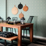 Green and Beige Pattern Geometric Peel and Stick Removable Wallpaper