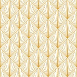 Vintage finesse takes a fun route in this distinctive peel and stick wallpaper.