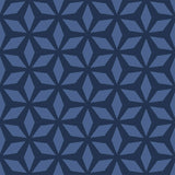 Royal Blue Diamond Geometric Peel and Stick Removable Wallpaper