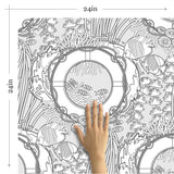 White and Grey Fish Nautical Removable Wallpaper 0518| Walls By Me