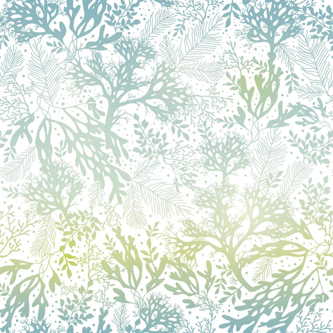 White and Turquoise Nautical Peel and Stick Removable Wallpaper