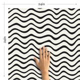 Black and White Lines Nautical Removable Wallpaper 4043| Walls By Me