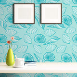Teal and Turquoise Nautical Removable Wallpaper 5029| Walls By Me
