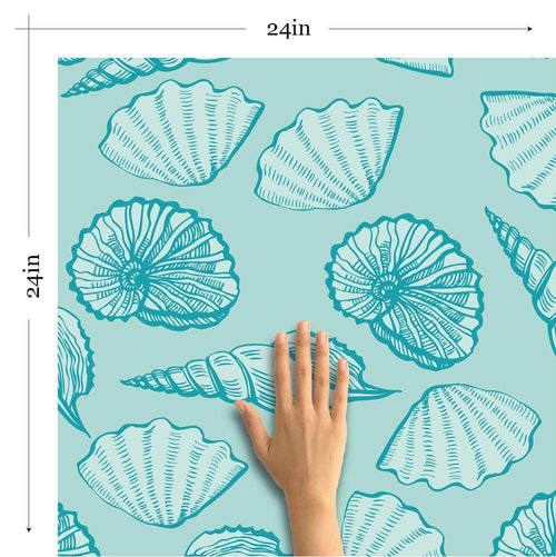 Teal and Turquoise Nautical Removable Wallpaper 5029| Walls By Me