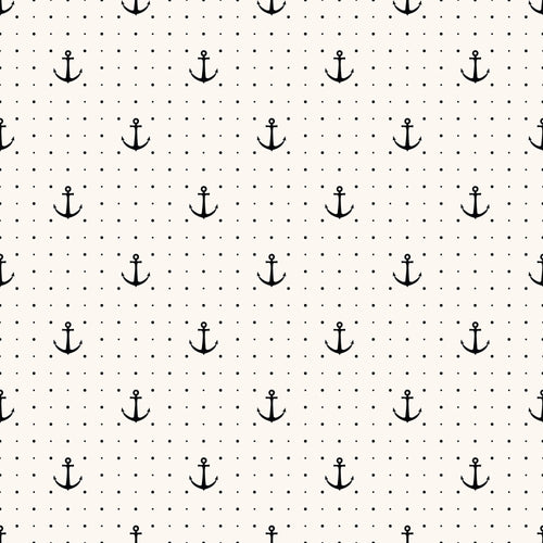 White and Black Geometric Nautical Peel and Stick Removable Wallpaper 9802