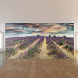 Purple and Gold Floral Peel and Stick Removable Wall Mural 9251