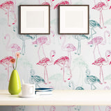 Red and Purple Bird Animal Removable Wallpaper 0143| Walls By Me